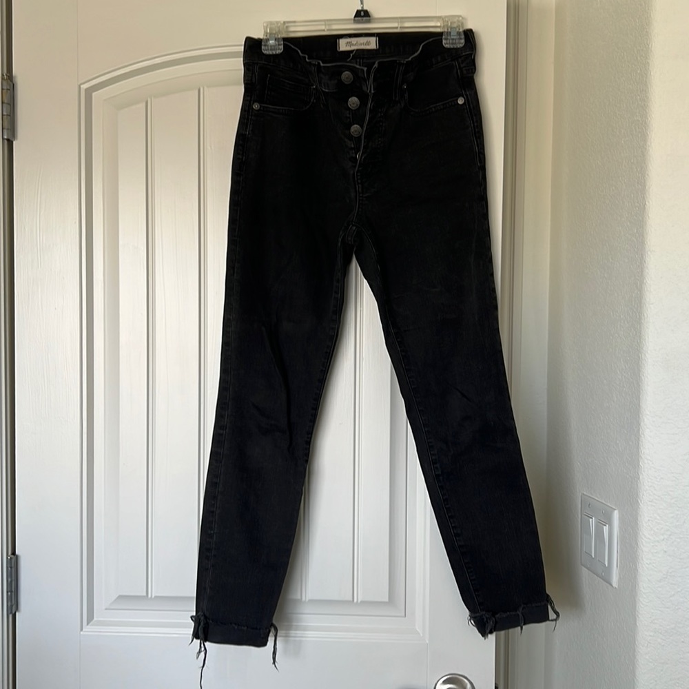 Madewell High Rise Black Skinny Jean